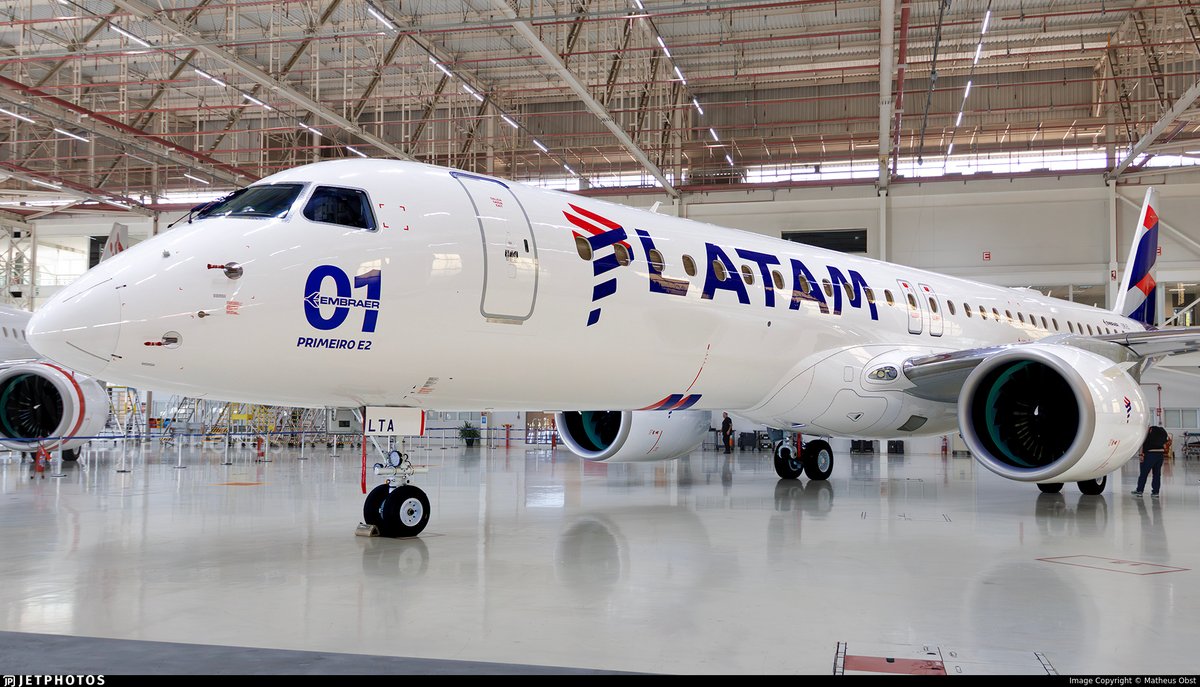 JetPhotos's tweet photo. The first Embraer E2 for LATAM in Sao Jose dos Campos. https://t.co/SEMEB5OR6c © Matheus Obst https://t.co/E3AZtNweHN