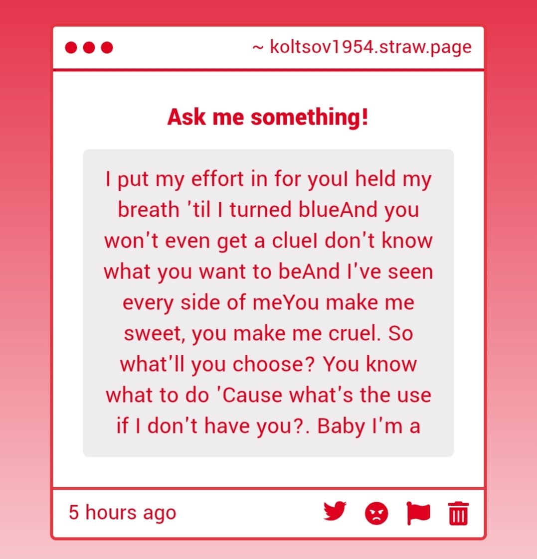 Koltsovite's tweet photo. 1 no
2 are those song lyrics
3 those are definitely song lyrics
4 aaaand you did it without patiently waiting for my response https://t.co/rPE86MBNf6