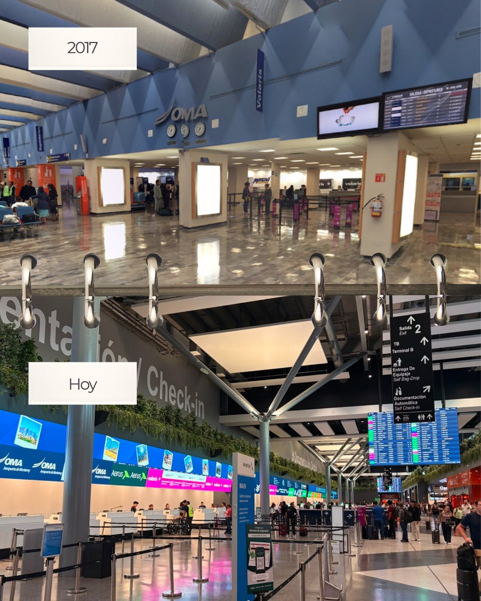 AeropuertoDeMTY's tweet photo. ¡El cambio nos sienta bien! 😎✈️ Hicimos un viaje al pasado para comparar cómo se veía nuestro aeropuerto hace un tiempo frente a lo que tenemos hoy. ¡Cuántas historias han pasado por aquí! 📸✨ https://t.co/HCYN2tIhH6