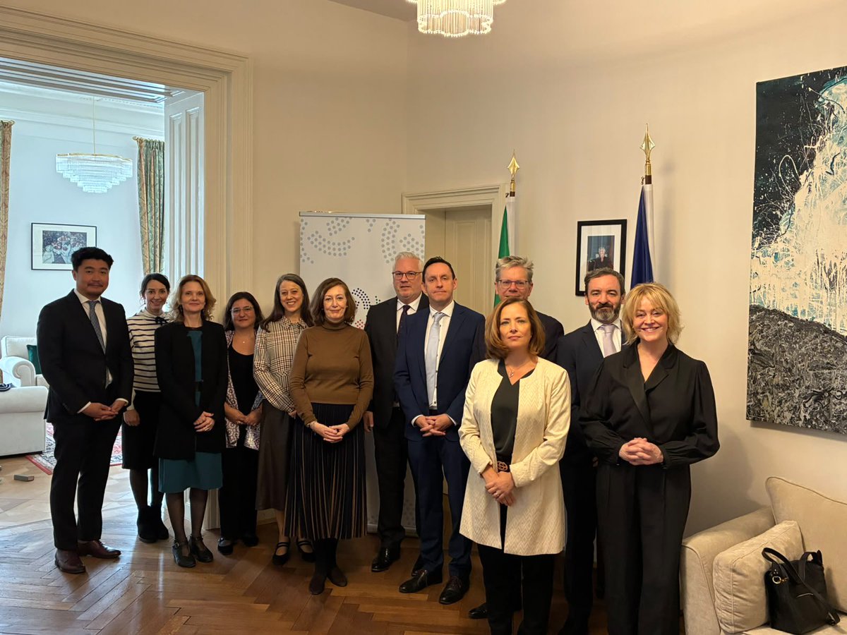 IrelandOSCE's tweet photo. Delighted to host key @OSCE partners today together with @EUOSCE colleagues as part of @Ireland2026eu Presidency 🇪🇺🤝🇮🇪

Really useful discussion on shared priorities and opportunities for deeper cooperation. https://t.co/bkqpxYRy7O