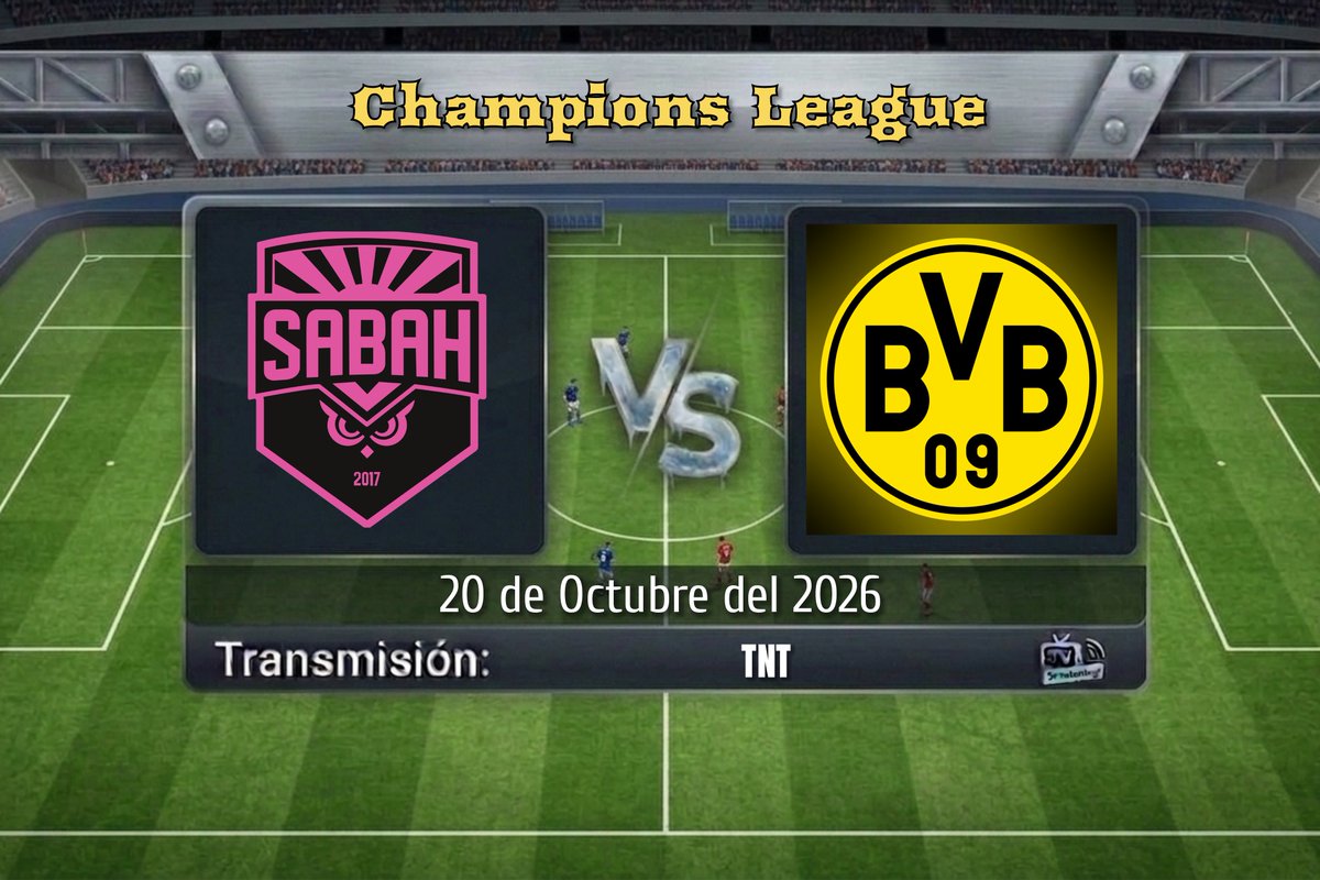 TVDELDEPOR2's tweet photo. Champions League | Jornada 3
Sabah 🆚 Borussia Dortmund
10:45 HRS
📺 @tntsportsmex
🎙️ @DanielBarba_
🎙️ @NataliaBrizC
#BenditaChampions | #SFKBVB https://t.co/ne0lLi0a61
