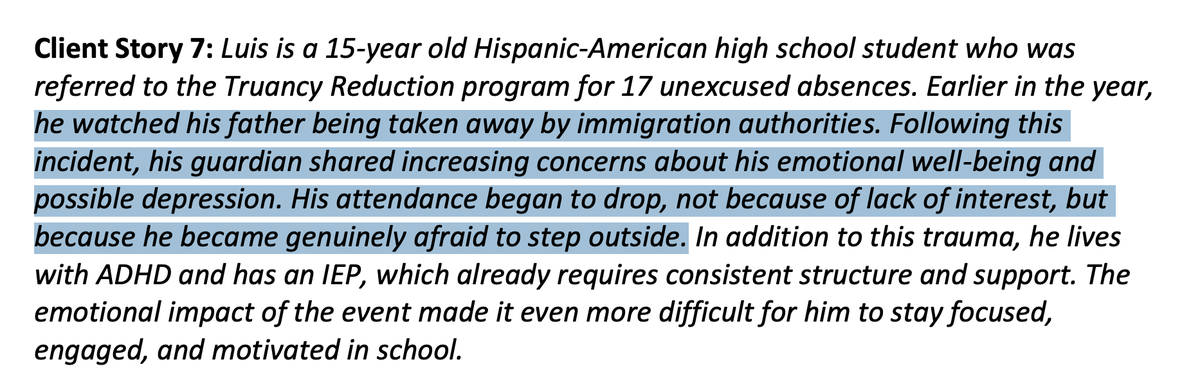 maustermuhle's tweet photo. A new report on truancy in D.C. says that some Latino students are truant because the increased presence of ICE, other federal agents, and National Guard had "negative impact on their families." One kid said he was "genuinely afraid to step outside" after his dad was deported. https://t.co/UoAEmaX0Mg