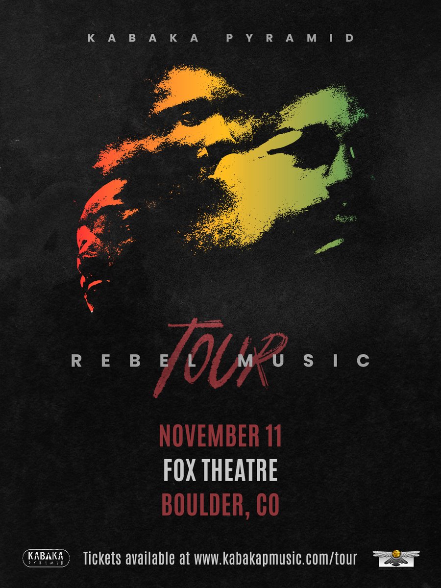 DenverReggae's tweet photo. 🇯🇲 GIVEAWAY: https://t.co/0BoeKNb4RY 

November 11 @Kabakapyramid with @linknchain3 at @foxtheatreco BOULDER, CO!

Tix: https://t.co/2nFF90h0Of

@Z2Entertainment #kabakapyramid #rebelmusic #foxtheatre #boulder https://t.co/ZH9Wlkxw3r