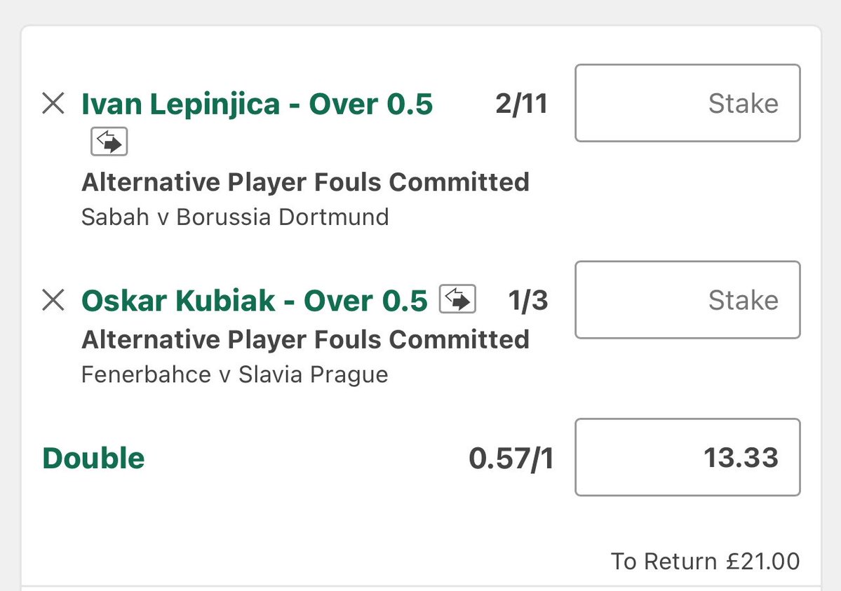 HitRateBets's tweet photo. £10-£100 ladder challenge BET 2🪜:

Kubiak foul at lwb 10/10
Lepinjica foul 28/30 

£13.33 into £21 

18+ Gambleaware.

@StatsHubCom 📊 https://t.co/p4D9ycfmR3