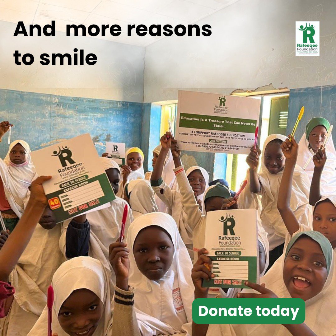 Rafeeqeeinc's tweet photo. The notebooks, pens and school essentials we provide today can help a child take another step in their education.

We can do more with your support.

Donate today
https://t.co/mVwbMzeoDu

#EducationForAll #BackToSchool https://t.co/0ouarM4S50