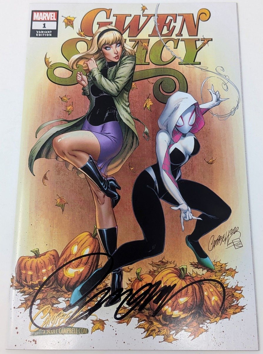 Buff21TechStore's tweet photo. HUGE Grail! Gwen Stacy #1 J Scott Campbell ECCC Variant - ONLY 1500 printed! Don't miss this incredible signed eBay deal! #ComicBooks #GwenStacy #ECCC

💰 $69.95 | 🛒 Buy it here: https://t.co/fovDNNFwj6
⚡️ https://t.co/z3GL0SmLGH