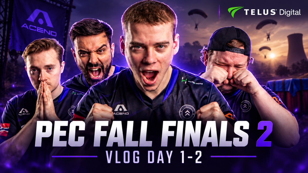 AcendClub's tweet photo. Two days. Every match. Every reaction. 🔥

Go behind the scenes with ACEND PUBG at PEC Fall Finals 2:

https://t.co/AYTGCmoLiu

💜 Powered by TELUS Digital

A huge thank you to our main sponsor, TELUS Digital, a global technology company specializing in digital solutions, AI, and customer experience. Their support helps us share our journey with the community.

Turn gaming into a career with @TELUS_Digital  🎮

Check out the current openings 👇

https://t.co/eiXQN5vvov

#ACEND #PUBG #PUBGEsports #PECFall