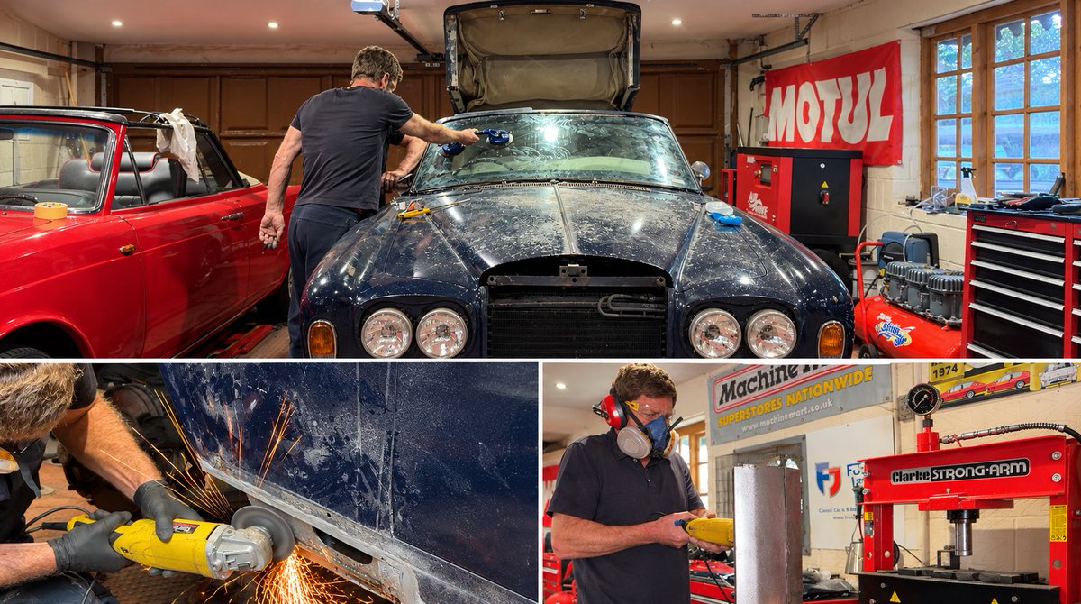 MachineMartUK's tweet photo. 🚗 Bentley Countdown to the Classic Motor Show! ⏳

Gary Mavers’ Bentley build is coming along nicely ahead of the big show, with Clarke Tools on hand to help along the way! 🔧

#ClassicMotorShow #BentleyRestoration #ClarkeTools https://t.co/EhPkqDuPvT