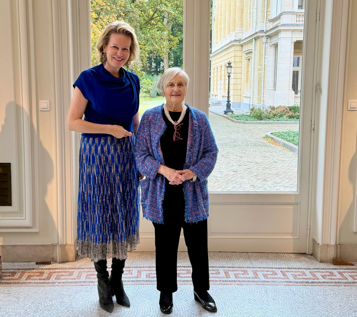 BlogMathilde's tweet photo. Today Queen Mathilde had a meeting with Auschwitz-Birkenau survivor Tatiana Bucci.
(Palais royal) https://t.co/DSWgtENwLX