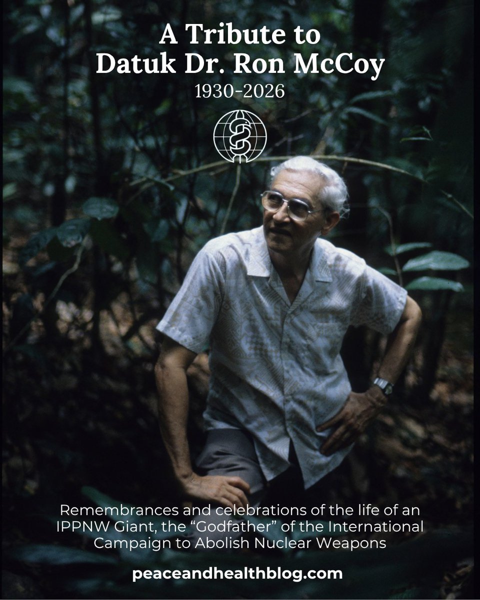 IPPNW's tweet photo. "We Remember an IPPNW Giant", a tribute and celebration of the life of Dr. Ron McCoy. Compiled by Dr. @tilmanaruff and John Loretz 

Read about the Godfather of ICAN (@nuclearban): https://t.co/F9eqPUd04p https://t.co/yfd7RUC58f