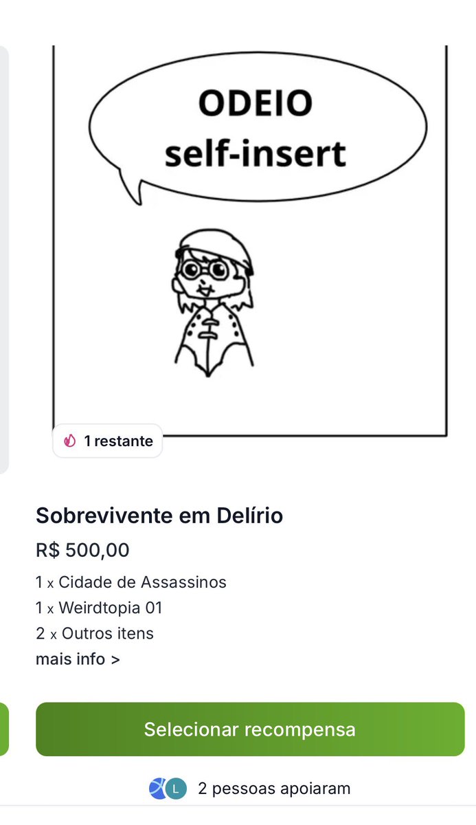 EscritorMartelo's tweet photo. Com grande alegria em anunciar que só resta apenas uma vaga no tier que inclui ocs na hq. É bem surreal para mim ver tanta gente curiosa  com Weirdtopia, vai ser interessante incluir personagens originais do público na obra.
Dahna - demi vaca
Fex- o cozinheiro https://t.co/xfU3D2Evsk