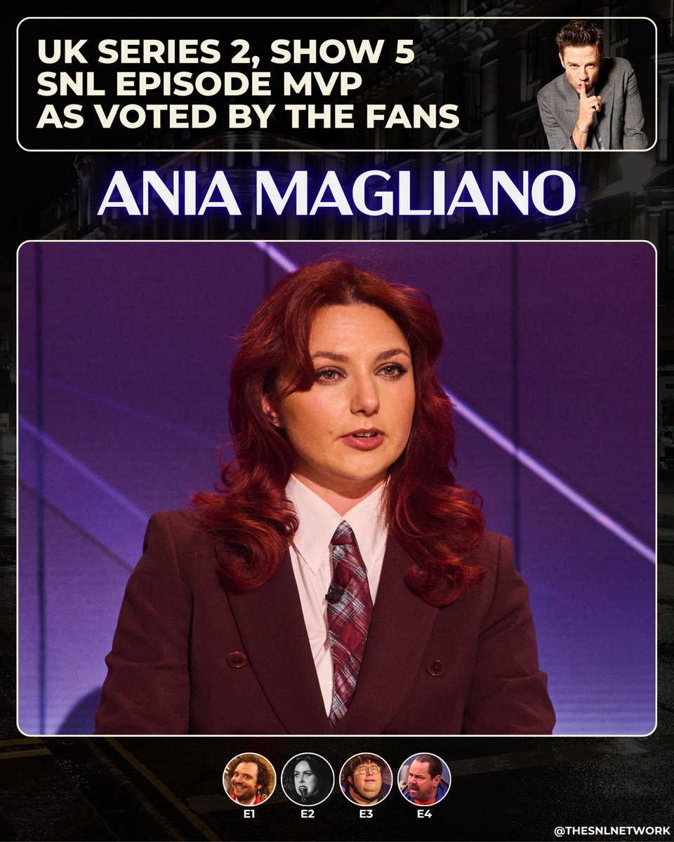 thesnlnetwork's tweet photo. Congratulations to Ania Magliano, who was chosen as this week’s #SNLUK episode MVP by you! https://t.co/iLMYkZs4M6