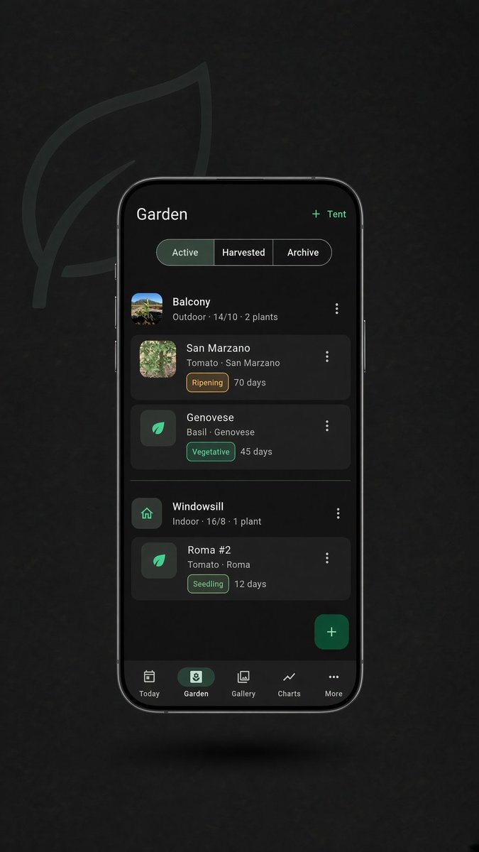 GrowCall's tweet photo. GrowCall: a private plant journal and growth calendar.
Track care, measurements and growth stages for every plant. Offline, no account, your data stays on your device.
Web app coming soon.
by @BENDER_INTERACT
#plantcare #indiedev https://t.co/97Bofa8vWv
