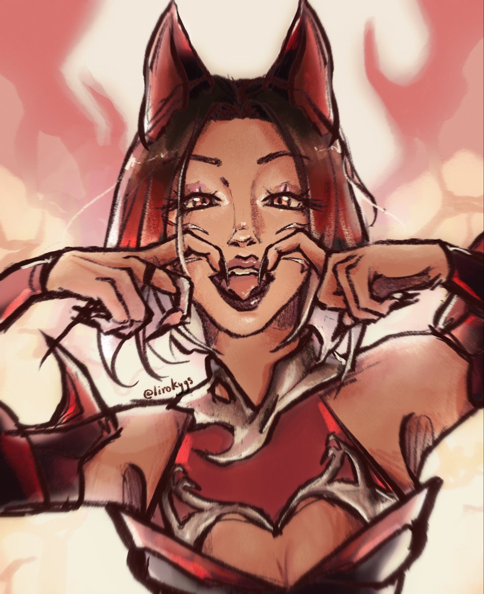 lirokyys's tweet photo. Hehe, hi i let here my Ahri K/DA Firestarter 😳
I love her design so much ><

#KDA #ahri https://t.co/yFhkdqB7fW