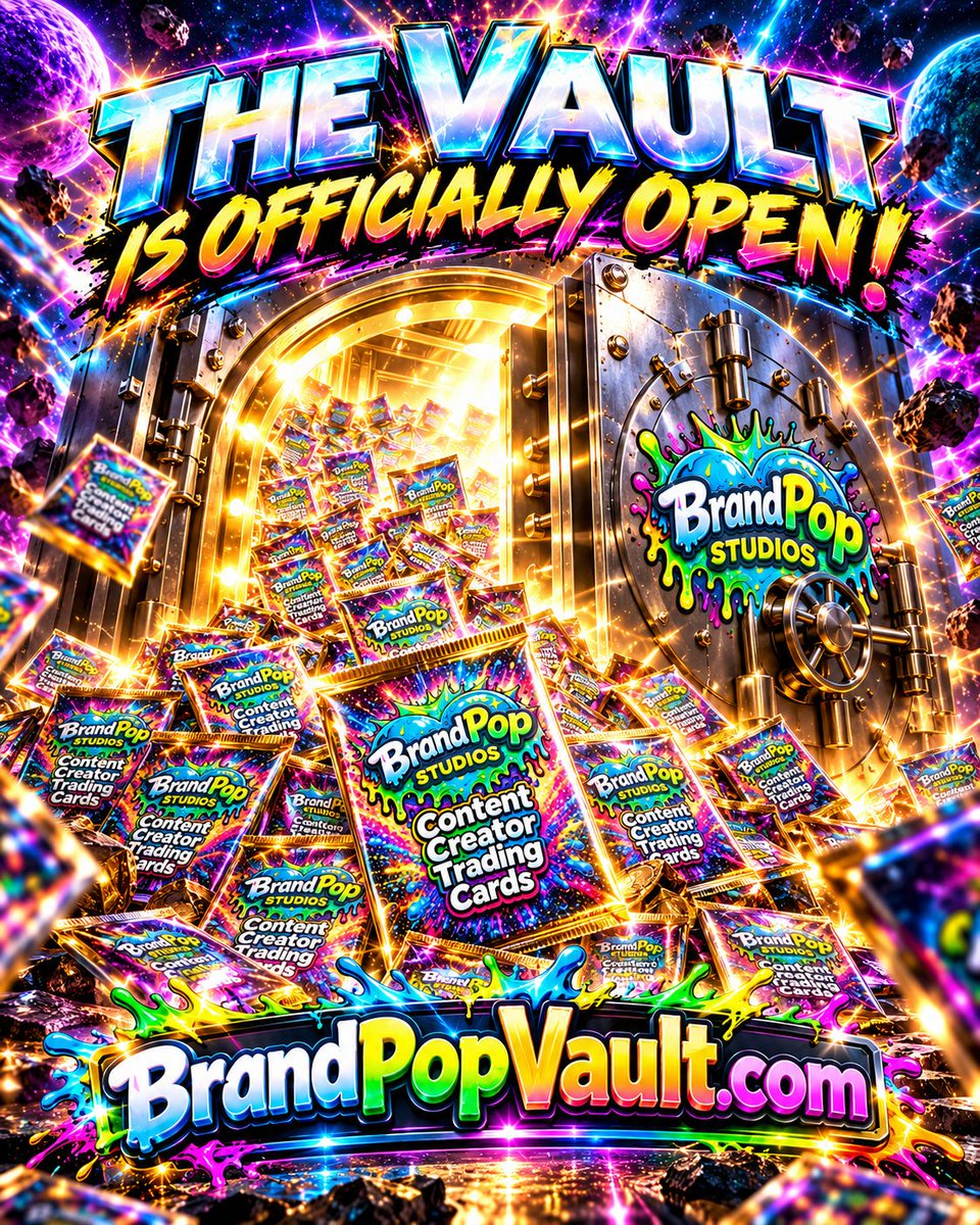 BrandPopStudios's tweet photo. 🚨 THE BRANDPOP VAULT IS OFFICIALLY OPEN! 🔓🔥

Your collection just went DIGITAL! 💥

🃏 Track your entire BrandPop collection
🔍 Discover which cards you're missing
📲 Show off your collection

🤝 Compare, connect & TRADE with others!

🔥 Collect it. Track it. Trade it.

🔓 ENTER THE VAULT NOW!

🌐 https://t.co/JYWrYj0UEj
