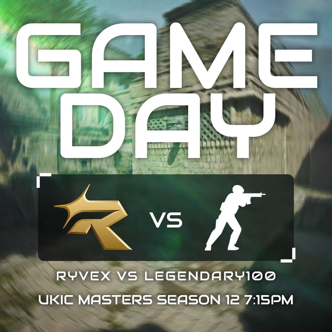 RyvexOrg's tweet photo. UKIC Masters action begins against LEGENDARY100, a team that made it through the open qualifiers. During their qualifier run, they beat CTRL and CANAKKALE in the process!

🏆 | @UKICircuit Masters Season 12
🆚 | #LEGENDARY100
⏰ | 19:15 🇬🇧 / 20:15 🇪🇺  
🎙️ | @orionzspark
📺 | In Replies ⤵️