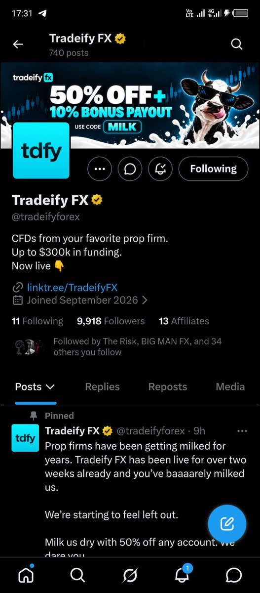 sirjohseptech's tweet photo. @fondinho7 @tradeifyforex #milktradeifyfx
Good luck for everyone 💗

@SarkiTutorial
@The_4thMan https://t.co/gEPHyuLx85