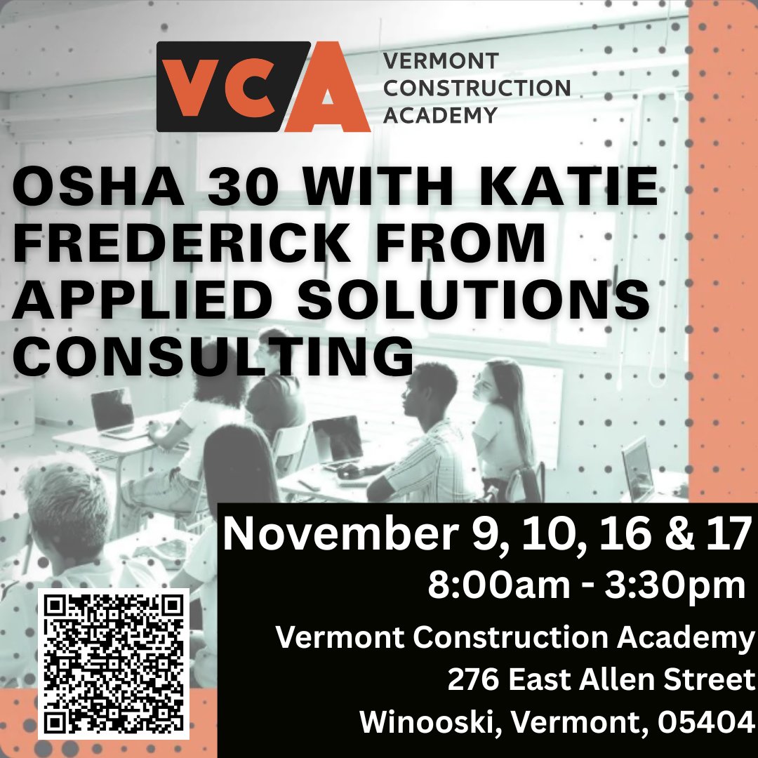 ascllc's tweet photo. Elevate your safety expertise, join our OSHA 30-hour training and build a safer, stronger workplace! Scan to QR-code to sign up.
#ASC #osha30hour #oshatraining https://t.co/B9r6qdhPYX