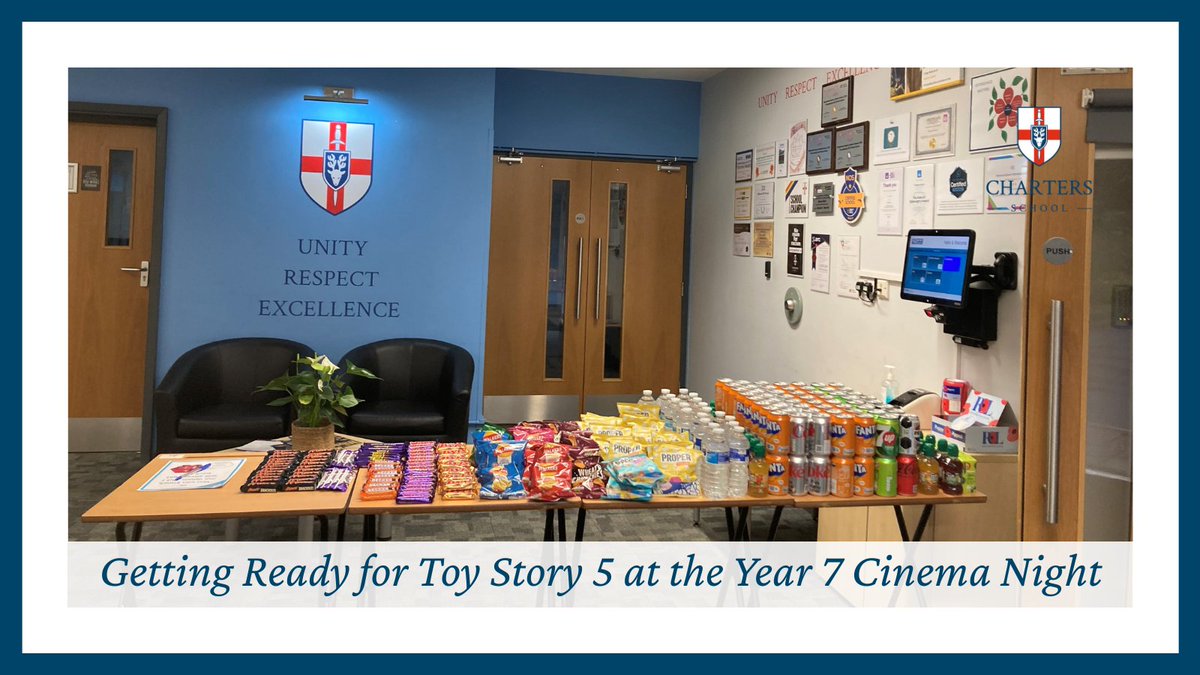 ChartersSchool's tweet photo. We're getting ready to use our new retractable seating tonight as we welcome our Year 7s to a special screening of TOY STORY 5! We've got the snack packs ready and are looking forward to welcoming the students.
#Unity https://t.co/ht6xhisfKI