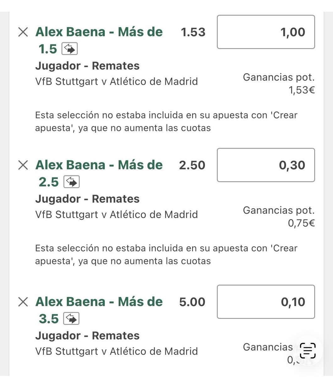 CuotasdeValor's tweet photo. Remates Álex Baena 🔫

Baena está en el mejor momento de su vida y viene de marcar. Su confianza está por las nubes, metiendo goles tanto dentro coml fuera del campo 😏

⚔️ Tras descansar en liga su titularidad es muy probable. Aunque jueguen fuera de casa considero al Atlético superior a su rival.

📊 Os dejo sus estadísticas de la mano de @ValueStats_com:

- Cumple en 6/7 esta temporada 
- En Champions League ha hecho 4/2 contra rivales, a priori, superiores que el Stuttgart.

Stake 1/0.3/0.1