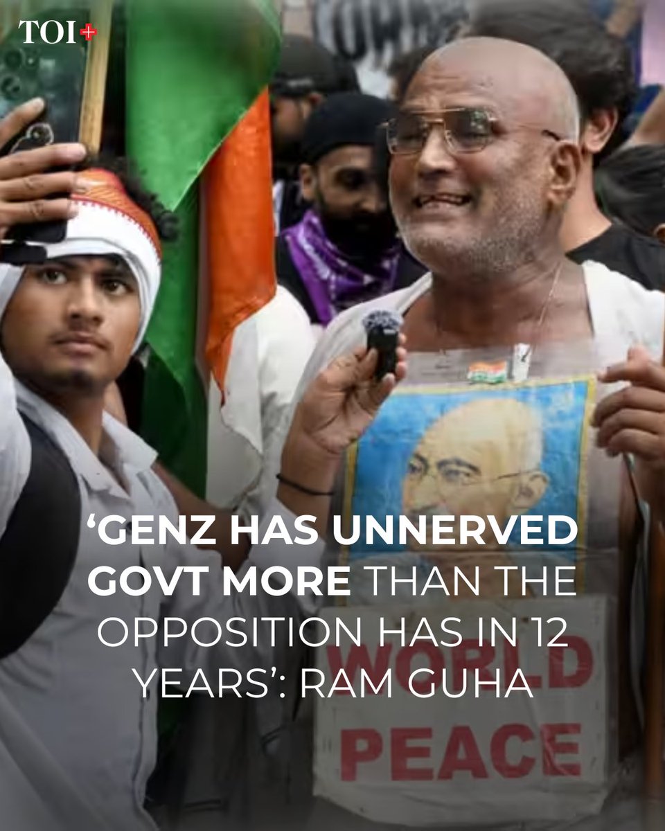 TOIPlus's tweet photo. Historian Ramachandra Guha discusses his new book, Arguments with Gandhi, the Mahatma’s changing views on caste and gender, and what today’s student protests reveal about non-violent resistance and the enduring disputes over Gandhi’s political legacy.

https://t.co/YTr3vEKRyD https://t.co/61Xr9V9HnJ