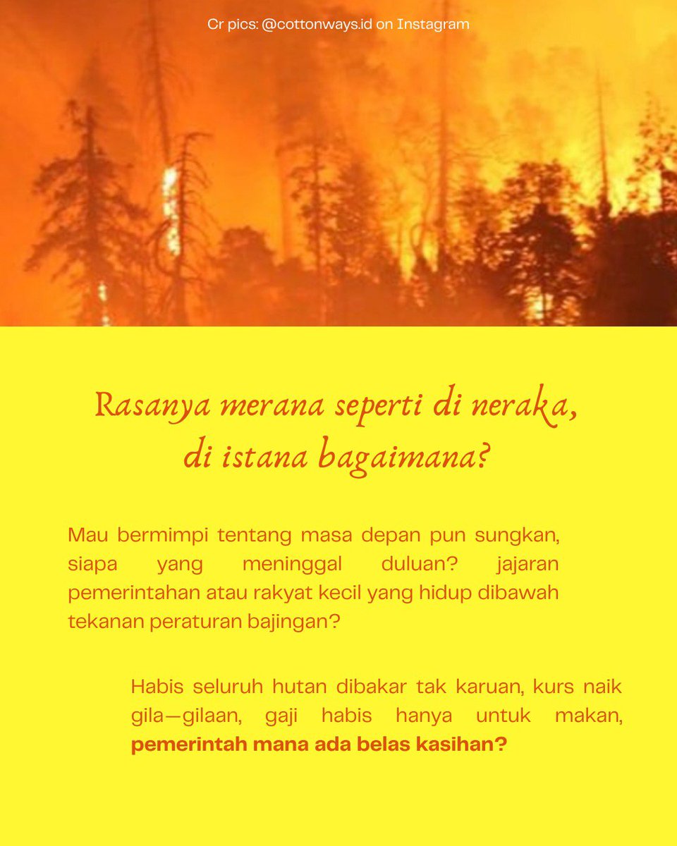 watermilles's tweet photo. Semoga kekal di api yang kau buat sendiri. https://t.co/nJeatMTric