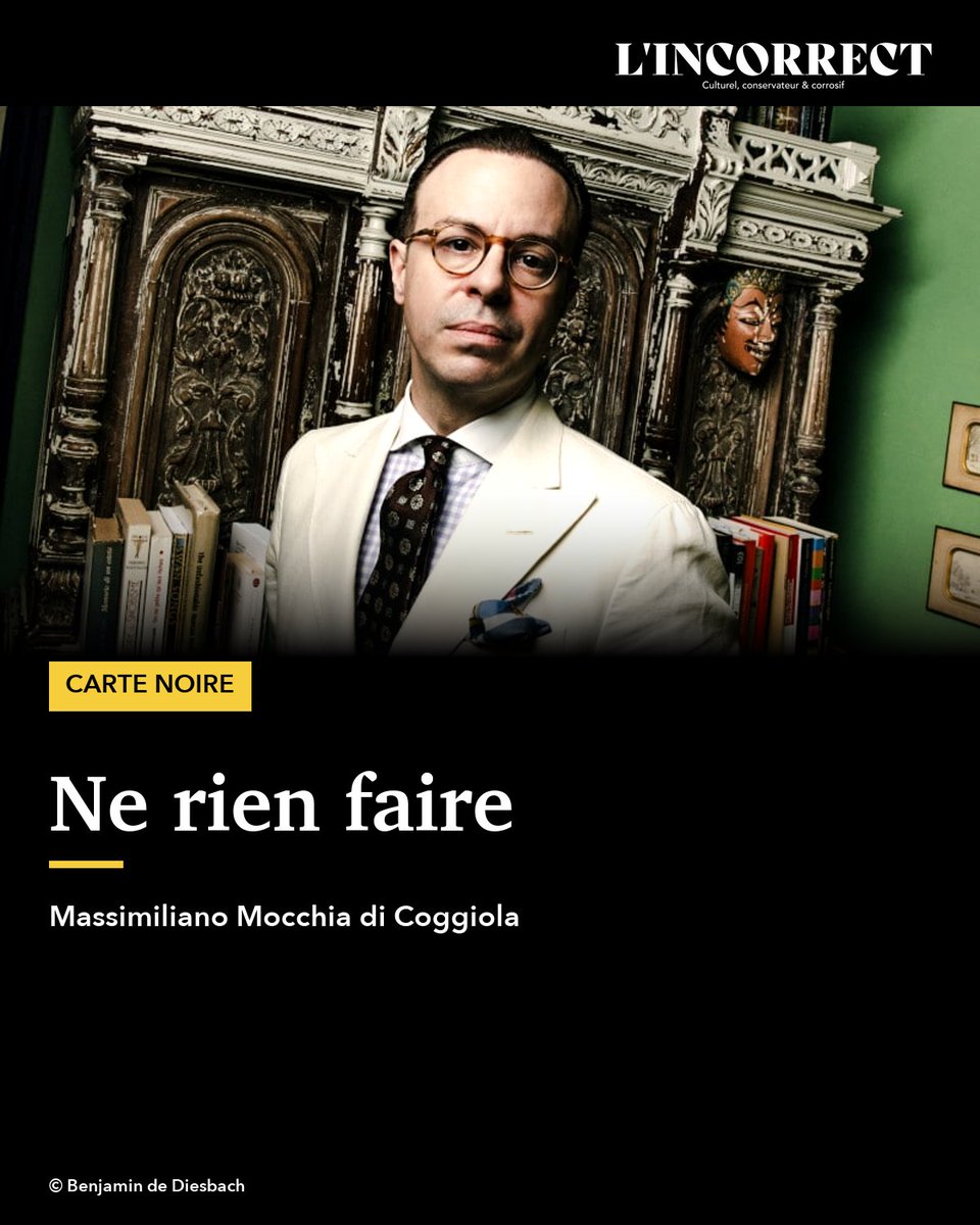 MagLincorrect's tweet photo. Massimiliano Mocchia di Coggiola défend le temps soustrait à la production et le droit de perdre quelques heures à des plaisirs qui ne rapportent rien. 🔗 https://t.co/W4xhXvfaaV https://t.co/QPo6kWBG75