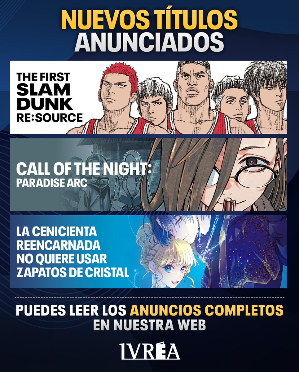 Ivrea's tweet photo. 🌟 ¡RESUMEN DE ANUNCIOS! 🌟

✨ La semana pasada anunciamos 3 nuevos títulos que llegarán a nuestro catálogo durante los próximos meses. https://t.co/0761O17QcF