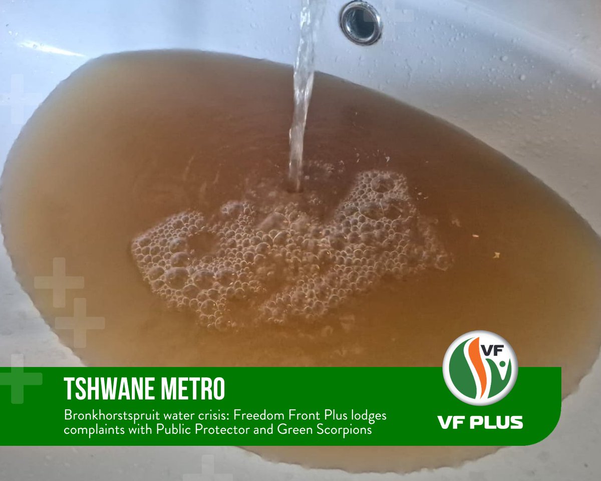 VFplusGP's tweet photo. "Water tests revealed extremely high levels of E. coli as well as pathogens such as norovirus, Campylobacter and Shigella." - Cllr. Willie Spies
📌Article: https://t.co/CSnU58dVHb https://t.co/WePalpOPBR