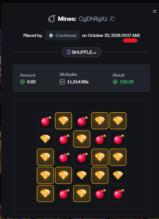 Rollbitcom's tweet photo. @ShuffleUSA Mines

well at least for 9 minutes of this month ;) https://t.co/Pbwl6cZxpf