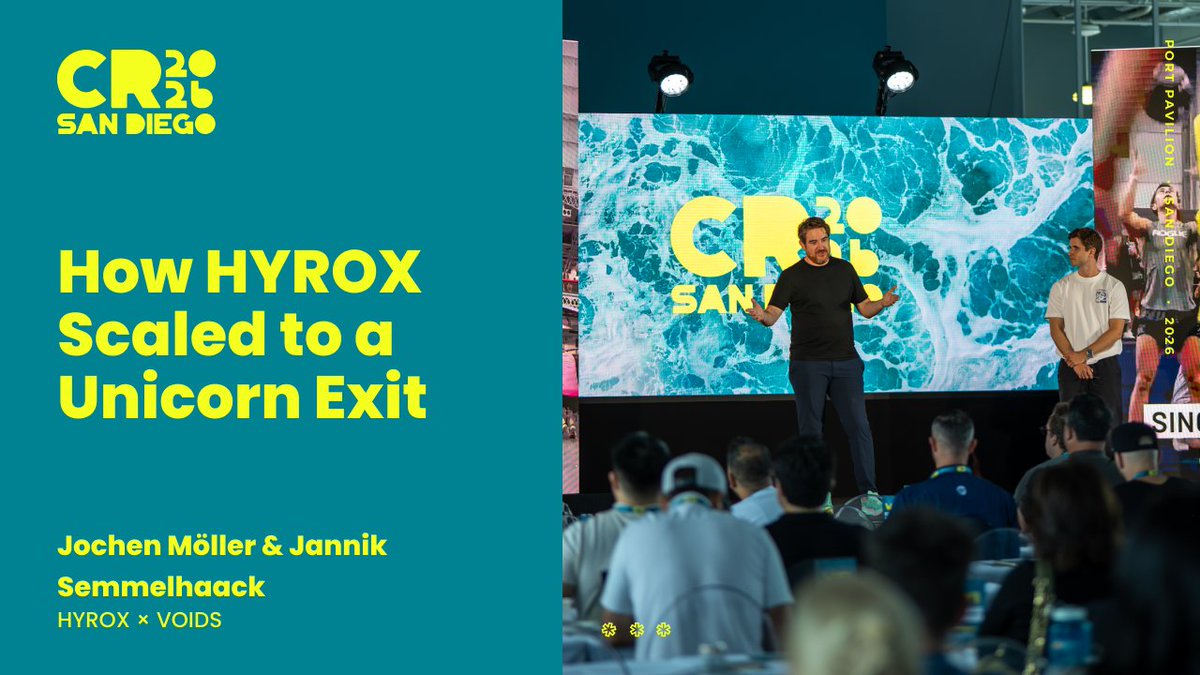 CommerceRound's tweet photo. 1.2M racers. 1,500 SKUs. 35 countries. 

 And a merch business that was, in HYROX's words, chaos. 😅

At Commerce Roundtable San Diego, Jochen Möller of HYROX and @voids_jannik of VOIDS shared how they built a global fitness culture and got their inventory under control along the way.

Learn the 5 forecasting habits behind their growth, so you can head into BFCM ready.

Watch the full replay 👇
https://t.co/53gLu3XwMQ
