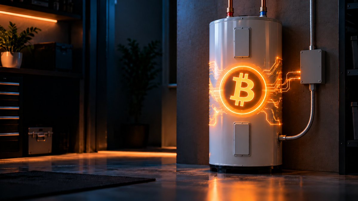 heatbit_com's tweet photo. We looked at a perfectly good water heater and asked:
"Why doesn't this thing mine Bitcoin?" https://t.co/4DZbFA70to