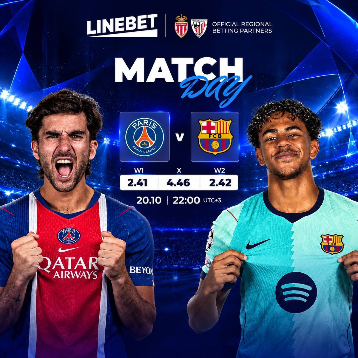 ShartbandiMG's tweet photo. 🟢 پاری‌سن‌ژرمن 🆚 بارسلونا ⚪️

نبردی تماشایی میان دو تیم درخشان دو فصل اخیر فوتبال اروپا!

این دو تیم از مدعیان اصلی قهرمانی در لیگ قهرمانان اروپا در فصل جاری محسوب می‌شوند
┅━━━━━━━━━━━┅
آموزش،ثبت نام و نرم افزار در سایت #شرطبندی #Linebet :  
https://t.co/l3jVG1lRQR https://t.co/JP8m3VEOuo