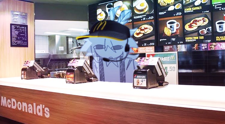 Fpe_FeatherBoys's tweet photo. 🪶– [ Feathers/Engel would sigh . ]

I guess this is my life now .

Welcome to McDonald's . https://t.co/5FEr2VW1oZ