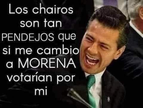 jesangher's tweet photo. @paty_coqueta @Werattor @Claudiashein Los chairos pendejos votarían por quien sea de mugrena… por quien sea https://t.co/CgsTCR3grJ