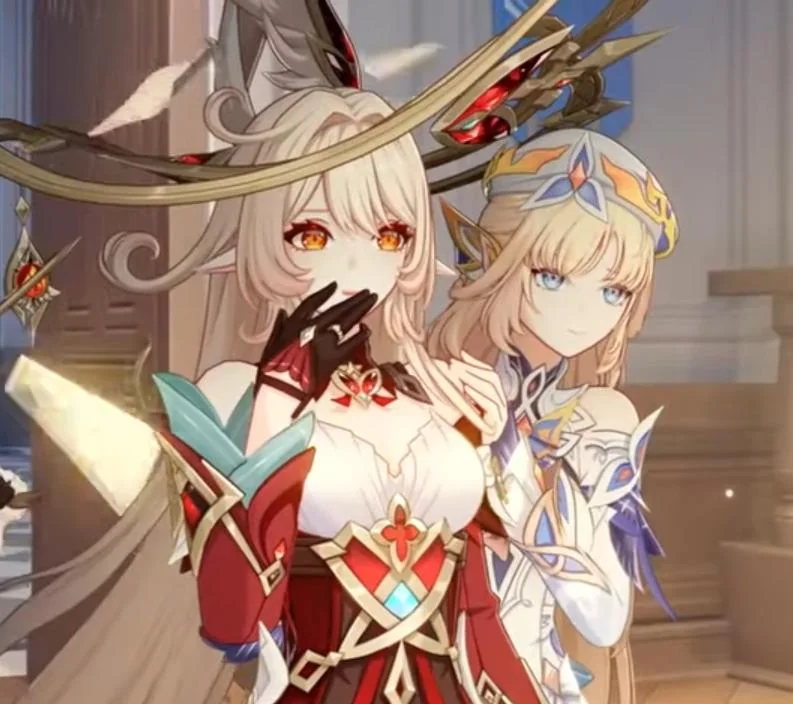 RhinedottirHQ's tweet photo. Genshin Fun Fact: 

 Alice went into the Genshin files and made Nicole a playable shielder and buffer for Klee so that her bombs are extra powerful and so she never gets hurt. https://t.co/MHKi4vvEUf