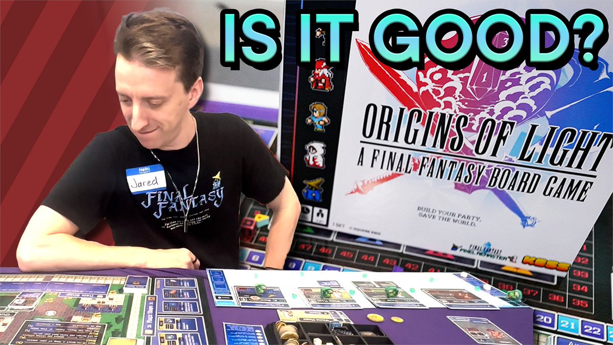 ProJared's tweet photo. [NEW VIDEO!]

I played the Final Fantasy Origins of Light board game early!

Based on @FinalFantasy 1, 2 and 3 with Pixel Remaster graphics and lots of familiar gameplay! Competitive and cooperative modes, it's basically 3 games in 1.

VIDEO LINK BELOW!

#sponsored #FFOoL #KessCo https://t.co/0Cno081nJt