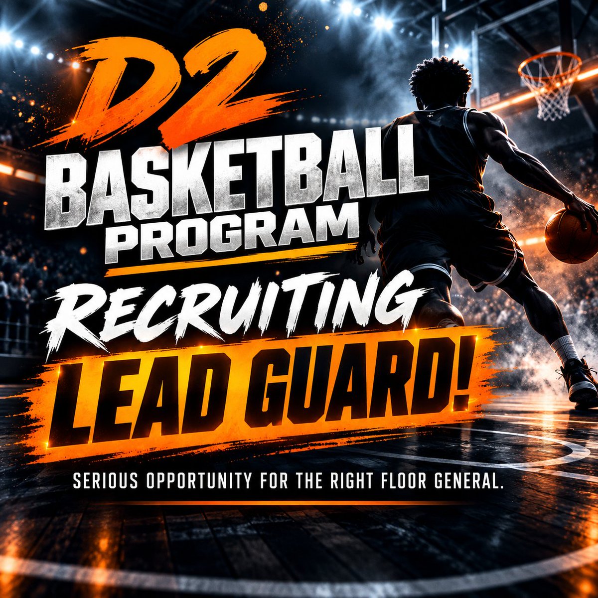 Collegebbopens's tweet photo. 🏀 D2 BASKETBALL Program 

A Division II basketball program is recruiting a lead guard.

If you’re a guard still looking for your next college opportunity, make sure your current film, academics, verified production and contact information are ready. https://t.co/1Tcp8dgxW1