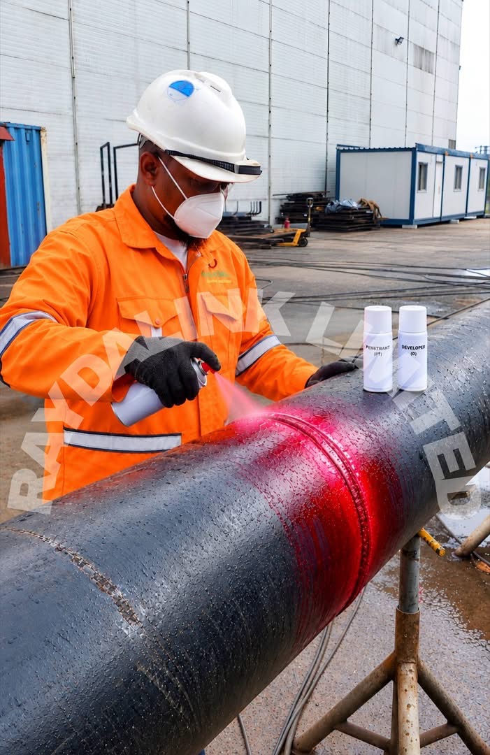 Raydalink's tweet photo. CAN A WELD PASS VISUAL TESTING,BUT FAIL DYE PENETRANT TESTING?WHAT DISCONTINUITY COULD CAUSE THIS?
A.Surface Breaking Crack.
B.Internal Crack.
C.Undercut.
D.Surface breaking lack of fusion.
#welding #weld #NDT #fyp #viralpost #hatchtag https://t.co/bqnMXOj6b7