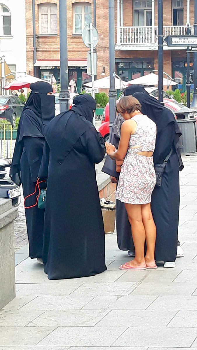 LLAG's tweet photo. @bcomng_intensnl @maikpi70 Tbilisi, Georgia 2018.

I saw these ladies and I was thinking about the opposite worlds they live in. https://t.co/W1DfLrTsze