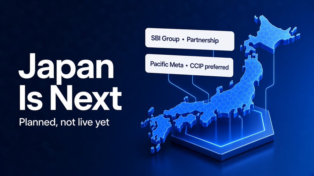 Heikarya's tweet photo. Japan is next on the map.

SBI Group signed a strategic partnership with Chainlink for tokenized assets and cross-border settlement, and Tokyo firm Pacific Meta made CCIP its preferred cross-chain tool. No Japanese bank is live yet, so watch for the first one. https://t.co/NZXl9AXWJ4