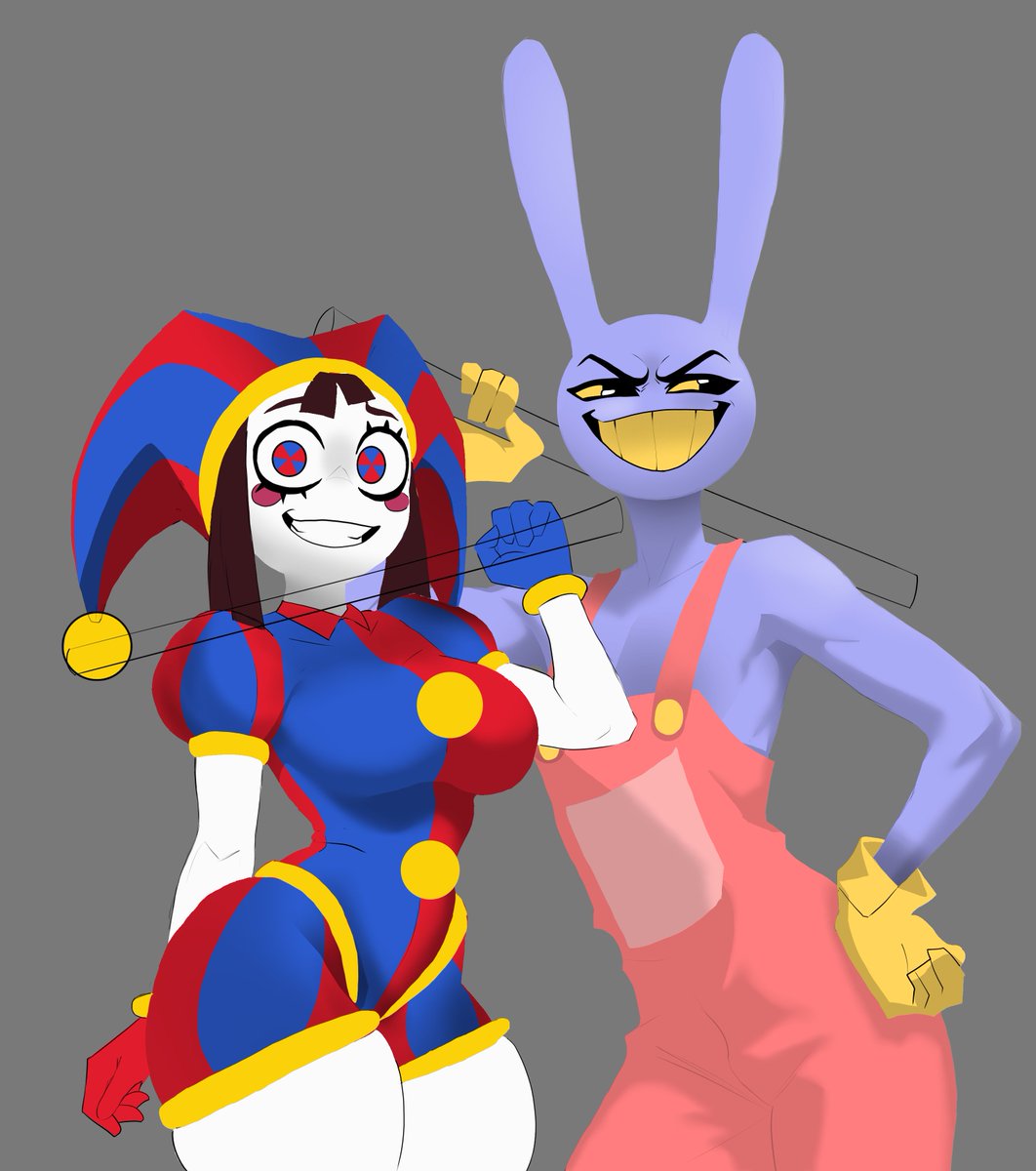BlitzillaNG's tweet photo. lil TADC wip im cooking up for #newgrounds

@glitch_prod @Newgrounds 

#TADC #tadcfanart #jax #pomni https://t.co/Mm3m0bDTrz