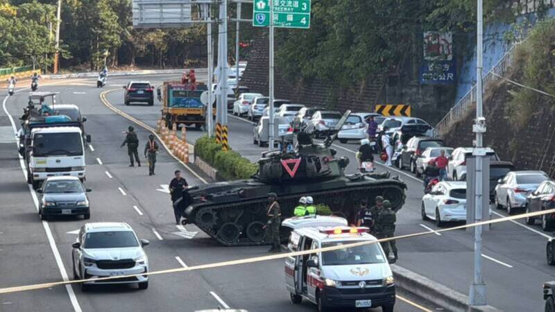 TaiwanMonitor's tweet photo. A ROCA 564th Combined Arms Brigade CM11 tank struck a highway median in Miaoli on Oct. 16 during the brigade's long-distance move north for the Lu Sheng 2 exercise, in what the Eighth Army Corps said was a suspected brake failure. No one was injured. 

Eighth Army Corps commander Lt. Gen. Liu Wei-hsin later praised troops for their response and called for a reasonable tolerance for mistakes in realistic training, saying commanders should replace blame with encouragement.