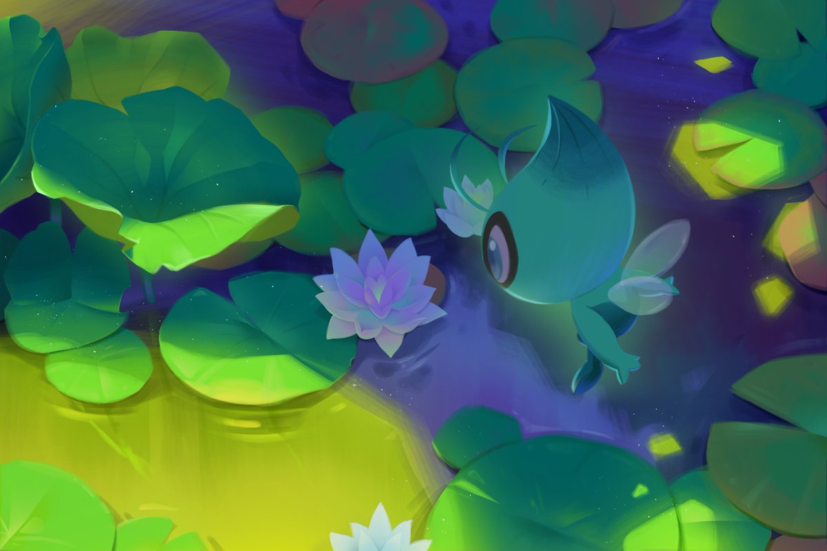 Bil1y_B's tweet photo. Water Lily Pond
#celebi #Pokemon https://t.co/YFHRkJHPMg