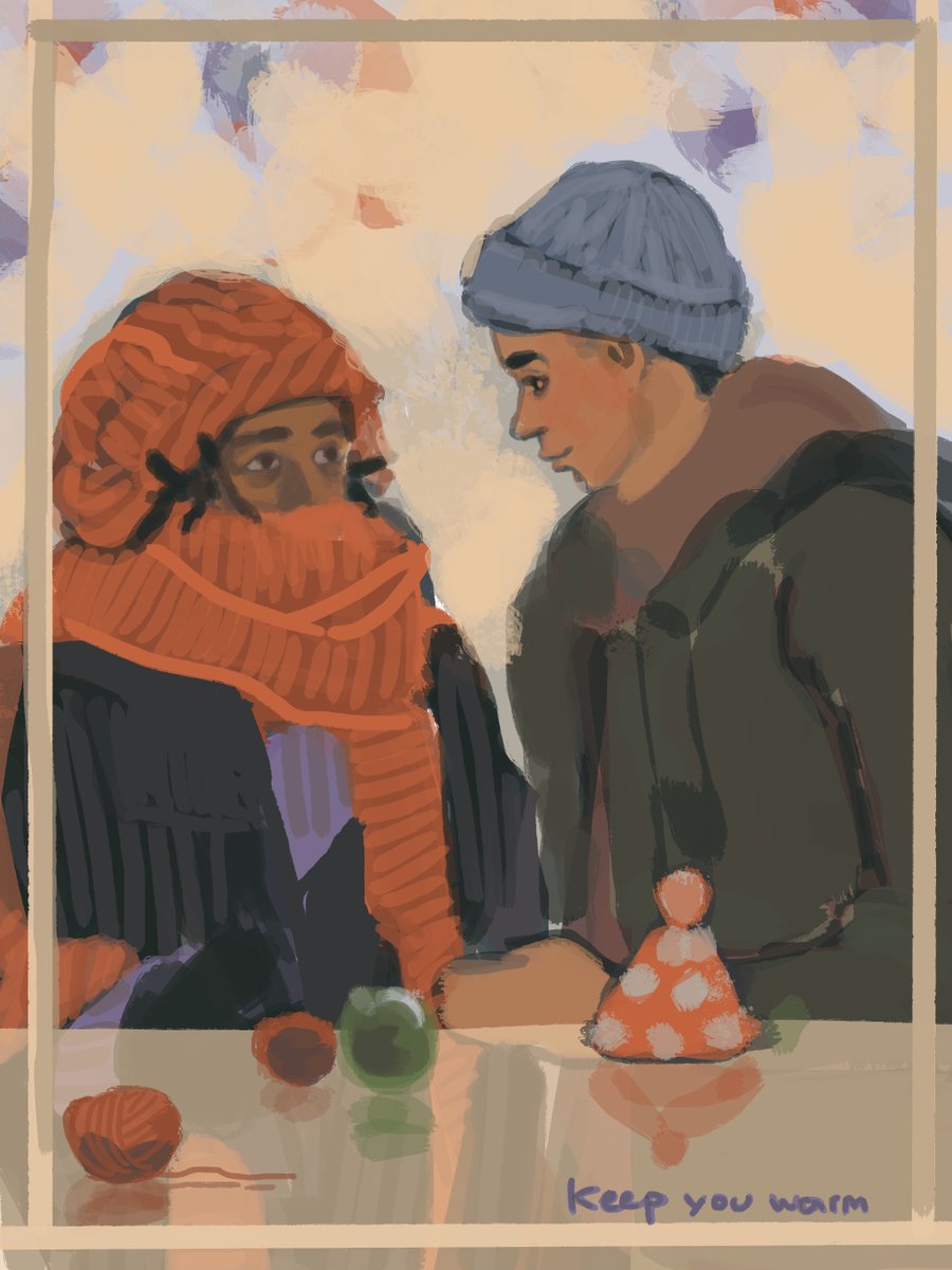 LadyFantasy521's tweet photo. mmmmm knitwear cuties from @yekatracyna ’s fic keep you warm (so fluffy!!

 im on a finger doodle streak wow https://t.co/uQQ3n22LKT