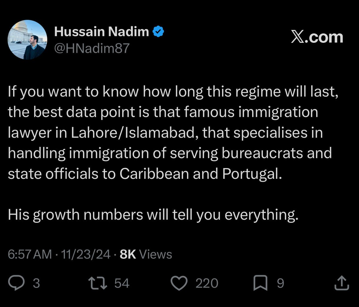 HNadim87's tweet photo. The thing about working in predictive modeling is that you’re typically months ahead on global events, and years ahead when it comes to Pakistan. 

All it takes is a slightly higher sensitivity in detecting and structuring those weak signals long before they become data or pattern.
