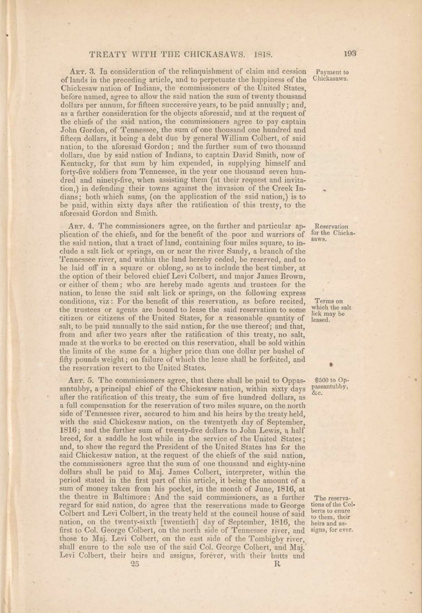 LastMFLeft's tweet photo. Treaty of Tuscaloosa/Treaty with the Chickasaws (1818) https://t.co/i2v9SPyMp0