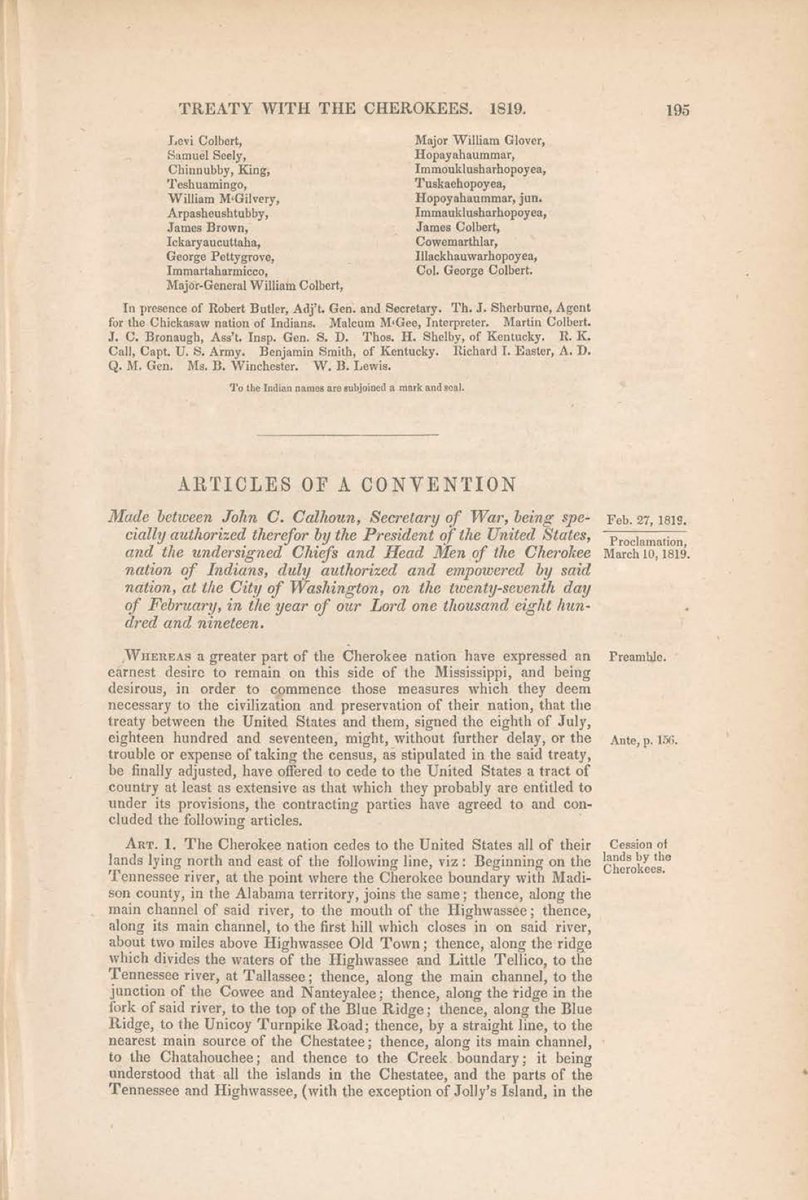 LastMFLeft's tweet photo. Treaty of Tuscaloosa/Treaty with the Chickasaws (1818) https://t.co/i2v9SPyMp0