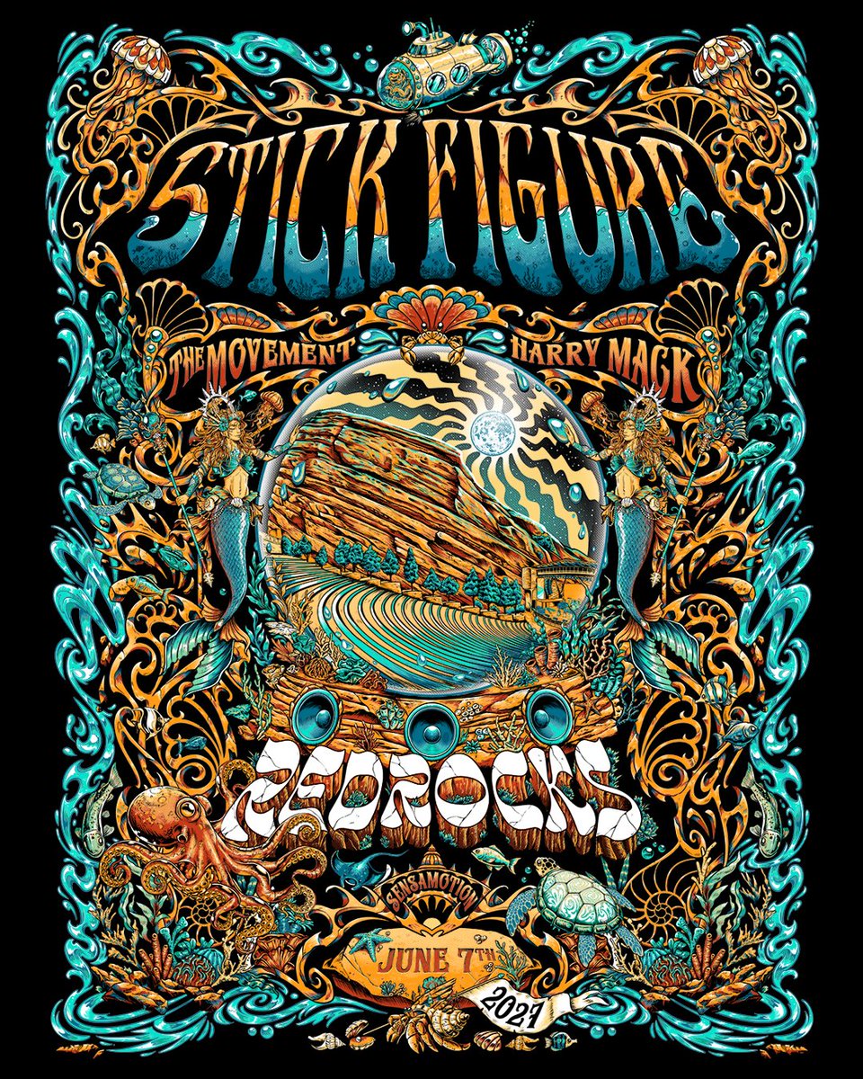AEGPresentsRM's tweet photo. run run to red rocks on june 7 for a reggae-fueled night with @StickFigureDub 🌞 and support from the movement, harry mack, and sensamotion 🌊

presale is thursday 10/22 from 10a - 10p
tix on sale friday 10/23 at 10a https://t.co/819s0VN7MC