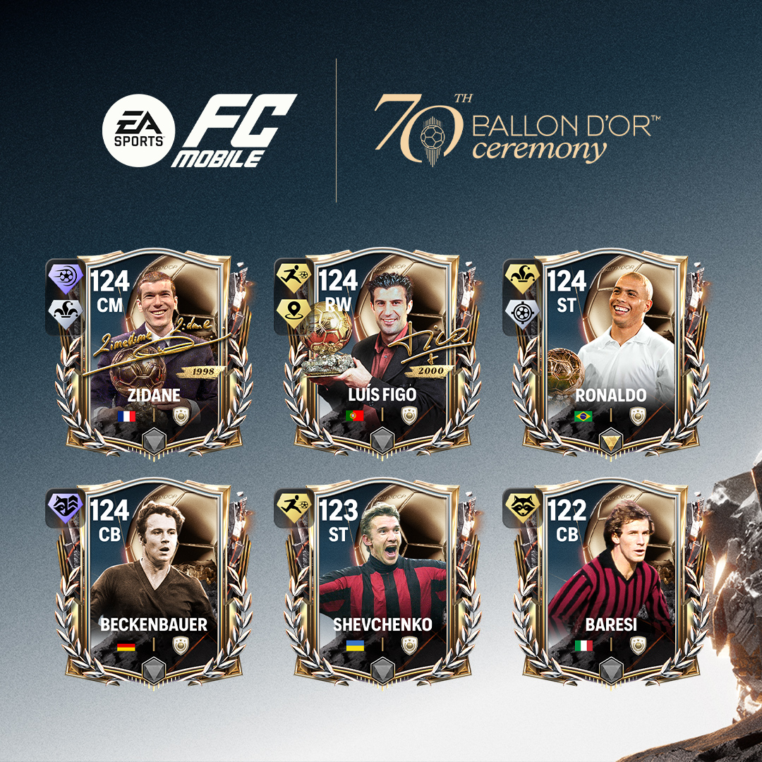 EASFCMOBILE's tweet photo. Golden moments etched in history. 🏆

Ballon d'Or Week 1 starts Thursday in #FCMobile.

Who are you going for? https://t.co/2aY8W5RKhC